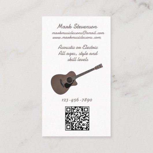 Private Guitar Lessons 名刺 (裏面)