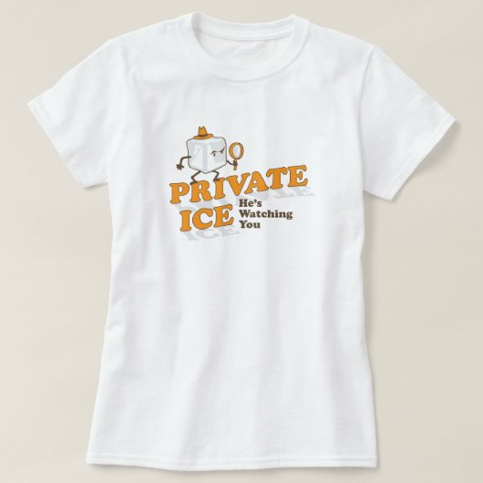 Private Ice おもしろい Cartoon Word Pun Graphic Tシャツ (デザイン正面)
