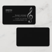 Private Lessons music teacher black 名刺 (正面/裏面)