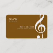 Private lessons music teacher brown 名刺 (正面)