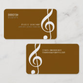 Private lessons music teacher brown 名刺 (正面/裏面)