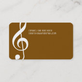 Private lessons music teacher brown 名刺 (裏面)