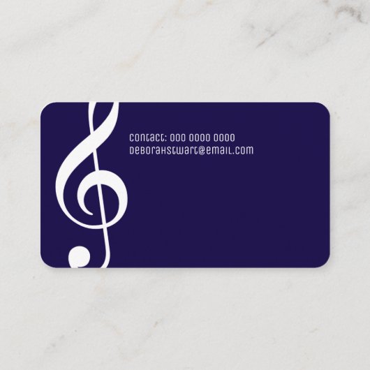 Private lessons music teacher dark-blue 名刺 (裏面)