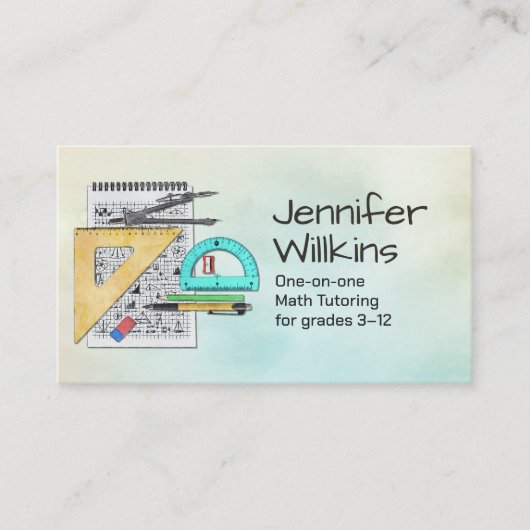Private Math Tutor – 数学教育者 名刺 (正面)