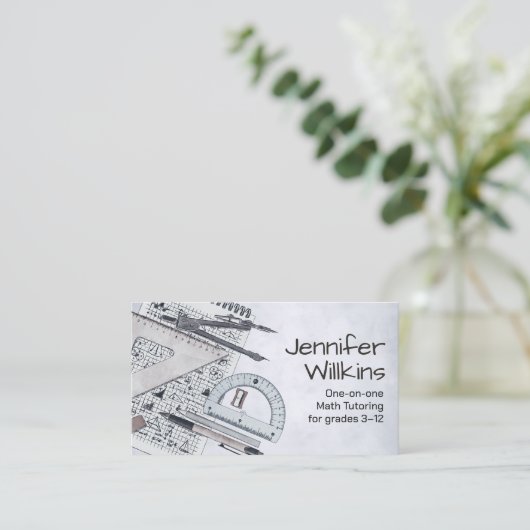 Private Math Tutor – 数学教育者 名刺 (スタンド正面)