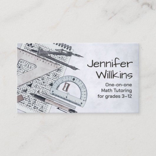 Private Math Tutor – 数学教育者 名刺 (正面)
