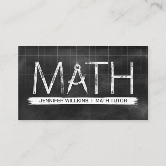 Private Math Tutor – 数学教育者 名刺 (正面)