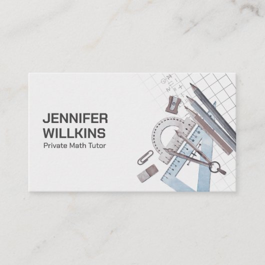Private Math Tutor – 数学教育者 名刺 (正面)