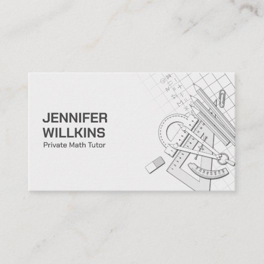 Private Math Tutor – 数学教育者 名刺 (正面)