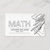 Private Math Tutor – 数学教育者 名刺 (正面)