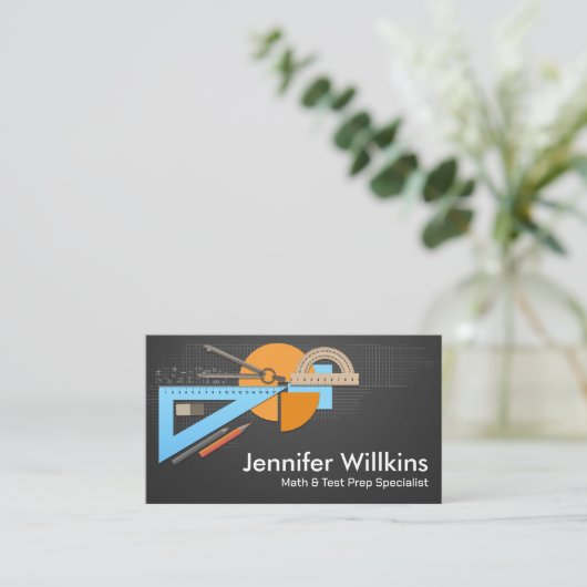 Private Math Tutor – 数学教育者 名刺 (スタンド正面)