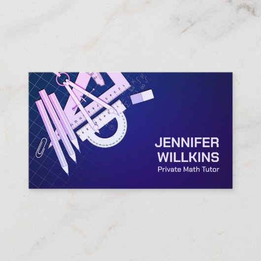 Private Math Tutor – 数学教育者 名刺 (正面)