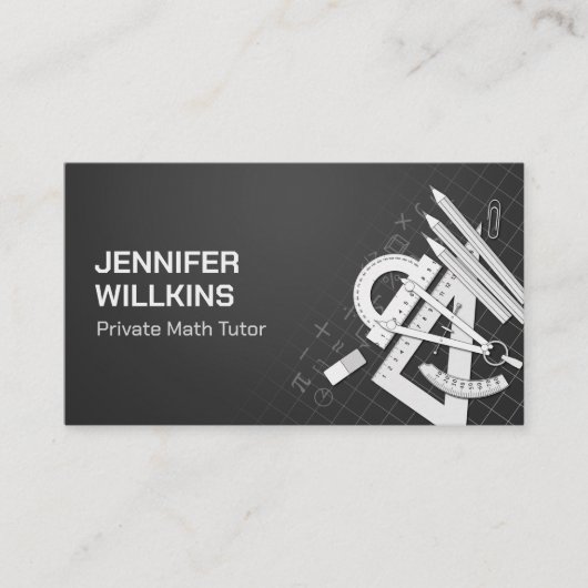 Private Math Tutor – 数学教育者 名刺 (正面)