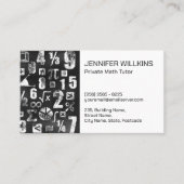 Private Math Tutor – 数学教育者 名刺 (正面)