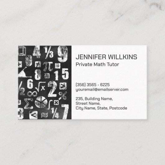 Private Math Tutor – 数学教育者 名刺 (正面)