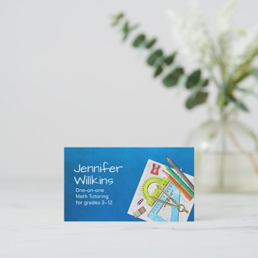 Private Math Tutor – 数学教育者 名刺 (スタンド正面)