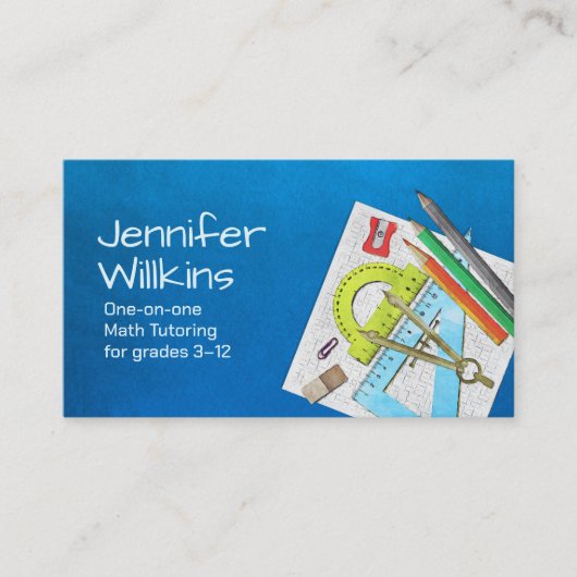 Private Math Tutor – 数学教育者 名刺 (正面)