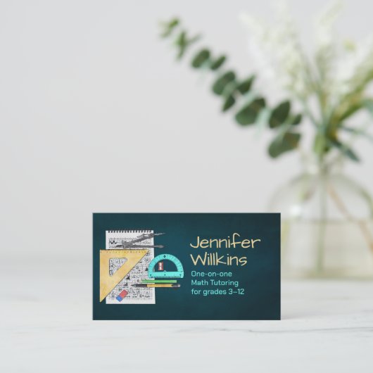 Private Math Tutor – 数学教育者 名刺 (スタンド正面)