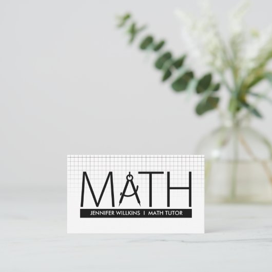 Private Math Tutor – 数学教育者 名刺 (スタンド正面)