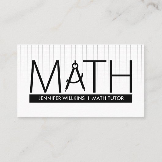 Private Math Tutor – 数学教育者 名刺 (正面)