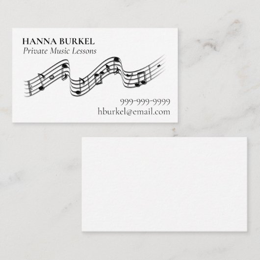 Private Music Lessons名刺 名刺 (正面/裏面)