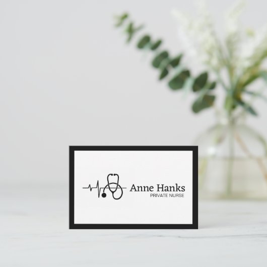 Private Nurse Caregiver Health 名刺 (スタンド正面)
