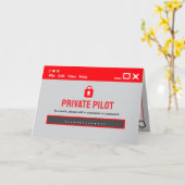 Private Pilot Log-In Congratulations カード (黄色い花)