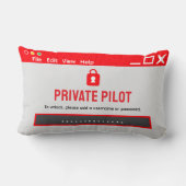 Private Pilot “Password Required” Throw Pillow ランバークッション (裏面)