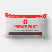 Private Pilot “Password Required” Throw Pillow ランバークッション (正面)