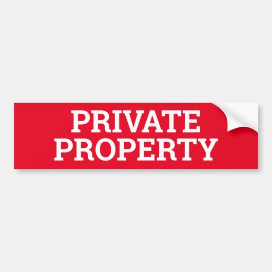 PRIVATE PROPERTYサイン/ステッカー バンパーステッカー (正面)