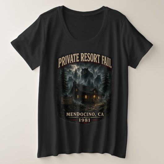 Private Resort Fail Women's Plus Size Dark プラスサイズTシャツ (デザイン正面)