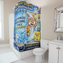 Private Shower Time | Funny Bathroom Humor Cartoon シャワーカーテン