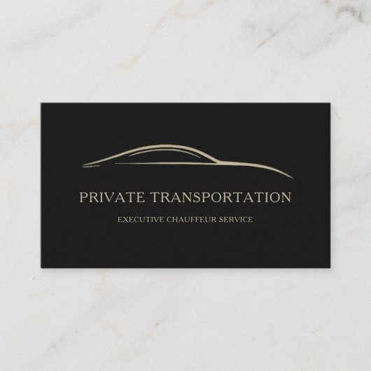 Private Transportation Black & Gold 名刺 (正面)