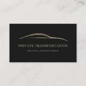 Private Transportation QR Code Black & Gold 名刺 (正面)