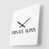 Private Wins Modern Acrylic Wall Clock スクエア壁時計 (傾斜)