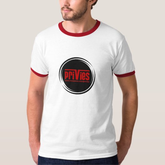 Priviesの-灰色および赤い信号器 Tシャツ (正面)