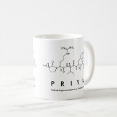 Priyaのペプチッド名前のマグ コーヒーマグカップ (正面右)
