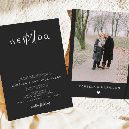 PRIYA ブラック 現代の写真 婚約誓約更新 招待状