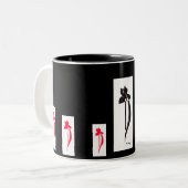 PRLimagesの黒いマグ ツートーンマグカップ (正面左)