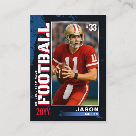 PROサッカーカード統計プレイヤーのトレーディングカード付き コーリングカード (正面)