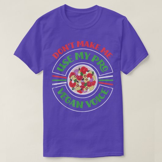 Proビーガン音声ベジタリアン Tシャツ (デザイン正面)