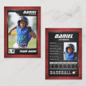 PROベースボールカード統計プレイヤーのトレーディングカード コーリングカード (正面/裏面)