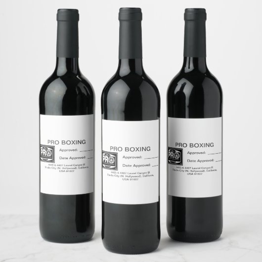 PROボクシング ワインラベル (ボトル)