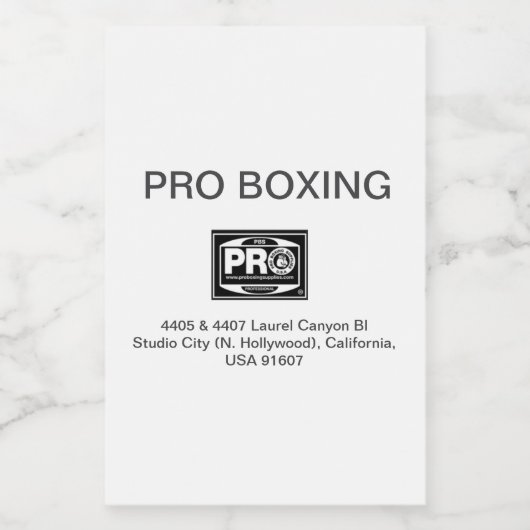 PROボクシング ワインラベル (シングルラベル)