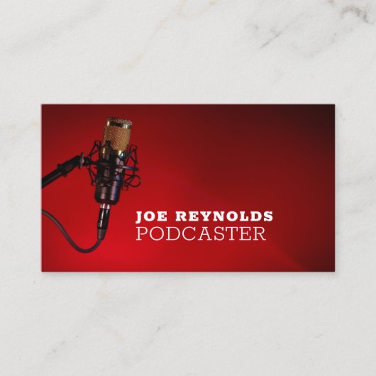 Proマイク、Podcaster、Podcast 名刺 (正面)
