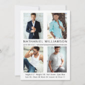 Proモダン Model Actor 4フォトコンポジットカード 招待状 (正面)