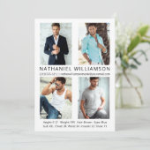 Proモダン Model Actor 4フォトコンポジットカード 招待状 (スタンド正面)