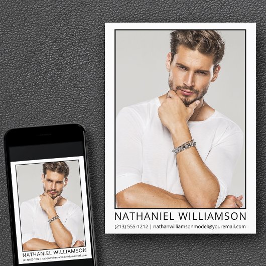 Proモデルモダンアクターのフォトカード 招待状