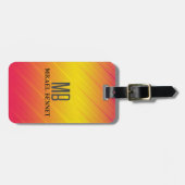 PRO金ゴールドブラシ付きメタリック荷物タグ ラゲッジタグ (正面横)