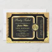 PRO ゴールドパーティーチケット招待状 招待状 (正面)